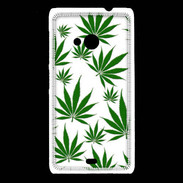 Coque Nokia Lumia 535 Feuille de cannabis sur fond blanc