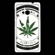 Coque Nokia Lumia 535 Grunge stamp with marijuana leaf