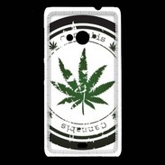 Coque Nokia Lumia 535 Grunge stamp with marijuana leaf