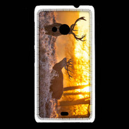 Coque Nokia Lumia 535 Cerf au couché de soleil 600