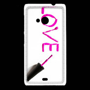 Coque Nokia Lumia 535 Love avec vernis à ongle