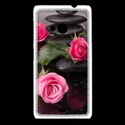 Coque Nokia Lumia 535 Rose et Galet Zen