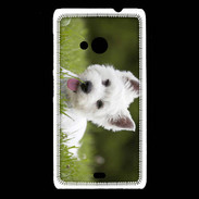 Coque Nokia Lumia 535 Chiot terrier blanc 2