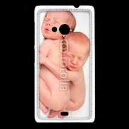 Coque Nokia Lumia 535 Duo de bébés qui dorment