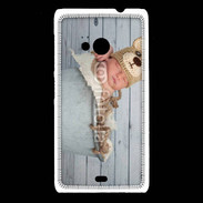 Coque Nokia Lumia 535 Bébé nounours dormant dans une bassine