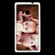 Coque Nokia Lumia 535 Bébés avec biberons