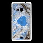 Coque Nokia Lumia 535 arbres enneigés coeur