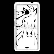 Coque Nokia Lumia 535 Vector image of an horse on white