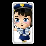 Coque Nokia Lumia 535 Cute cartoon illustration of a policewoman