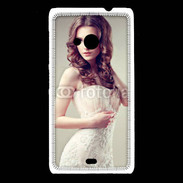 Coque Nokia Lumia 535 Jolie femme style poupée porcelaine