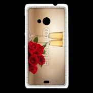 Coque Nokia Lumia 535 Coupe de champagne, roses rouges