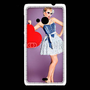 Coque Nokia Lumia 535 femme glamour coeur style betty boop