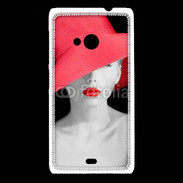 Coque Nokia Lumia 535 Femme élégante en noire et rouge 10