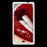Coque Nokia Lumia 535 Bouche fatale rouge