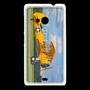 Coque Nokia Lumia 535 Avio Biplan jaune