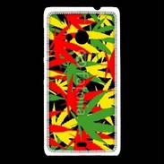 Coque Nokia Lumia 535 Fond de cannabis coloré