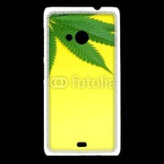 Coque Nokia Lumia 535 Feuille de cannabis sur fond jaune 2