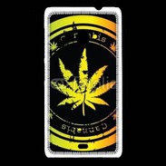 Coque Nokia Lumia 535 Grunge stamp with marijuana leaf