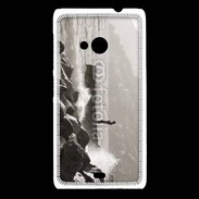 Coque Nokia Lumia 535 Pêcheur noir et blanc