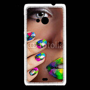 Coque Nokia Lumia 535 Bouche et ongles multicouleurs 5