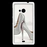 Coque Nokia Lumia 535 Escarpins strass argent