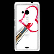 Coque Nokia Lumia 535 Coeur avec rouge à lèvres