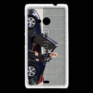 Coque Nokia Lumia 535 Femme blonde sexy voiture noire 3