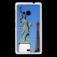 Coque Nokia Lumia 535 Statue de la liberté et tour Eiffel