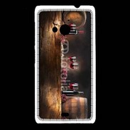 Coque Nokia Lumia 535 Vin rouge et tonneaux