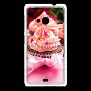Coque Nokia Lumia 535 Cupcake et ruban rose