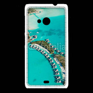 Coque Nokia Lumia 535 Vue aérienne Bungalow à Tahiti