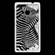 Coque Nokia Lumia 535 Zèbre en noir et blanc