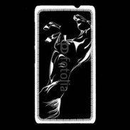 Coque Nokia Lumia 535 Illustration cheval noir