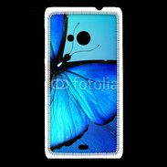 Coque Nokia Lumia 535 Papillon sur fond bleu