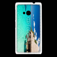 Coque Nokia Lumia 535 Bungalow sur mer tropicale