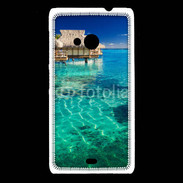 Coque Nokia Lumia 535 Bungalow sur l'eau des tropiques