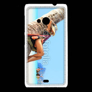 Coque Nokia Lumia 535 Sieste contre un palmier sur la plage