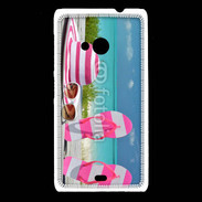 Coque Nokia Lumia 535 La vie en rose à la plage