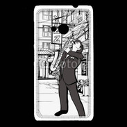 Coque Nokia Lumia 535 La vie en Jazz noir et blanc 55