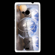 Coque Nokia Lumia 535 Boule de pétanque chromée