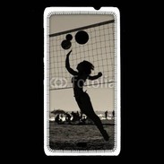 Coque Nokia Lumia 535 Beach Volley en noir et blanc 115