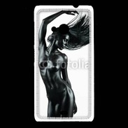 Coque Nokia Lumia 535 Femme nue body painting noir et blanc 1 