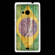 Coque Nokia Lumia 535 Drapeau Brésil Grunge 510