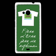 Coque Nokia Lumia 535 Père de rugbyman Bonus offensif-défensif Vert