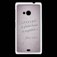 Coque Nokia Lumia 535 Pêché stupidité Rose Citation Oscar Wilde