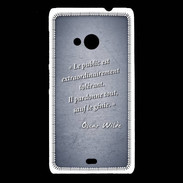 Coque Nokia Lumia 535 Public génie Bleu Citation Oscar Wilde