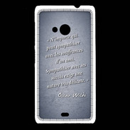 Coque Nokia Lumia 535 Sympathiser Bleu Citation Oscar Wilde