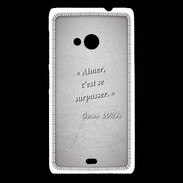 Coque Nokia Lumia 535 Aimer Gris Citation Oscar Wilde