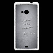 Coque Nokia Lumia 535 Aimer Noir Citation Oscar Wilde