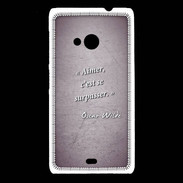Coque Nokia Lumia 535 Aimer Violet Citation Oscar Wilde